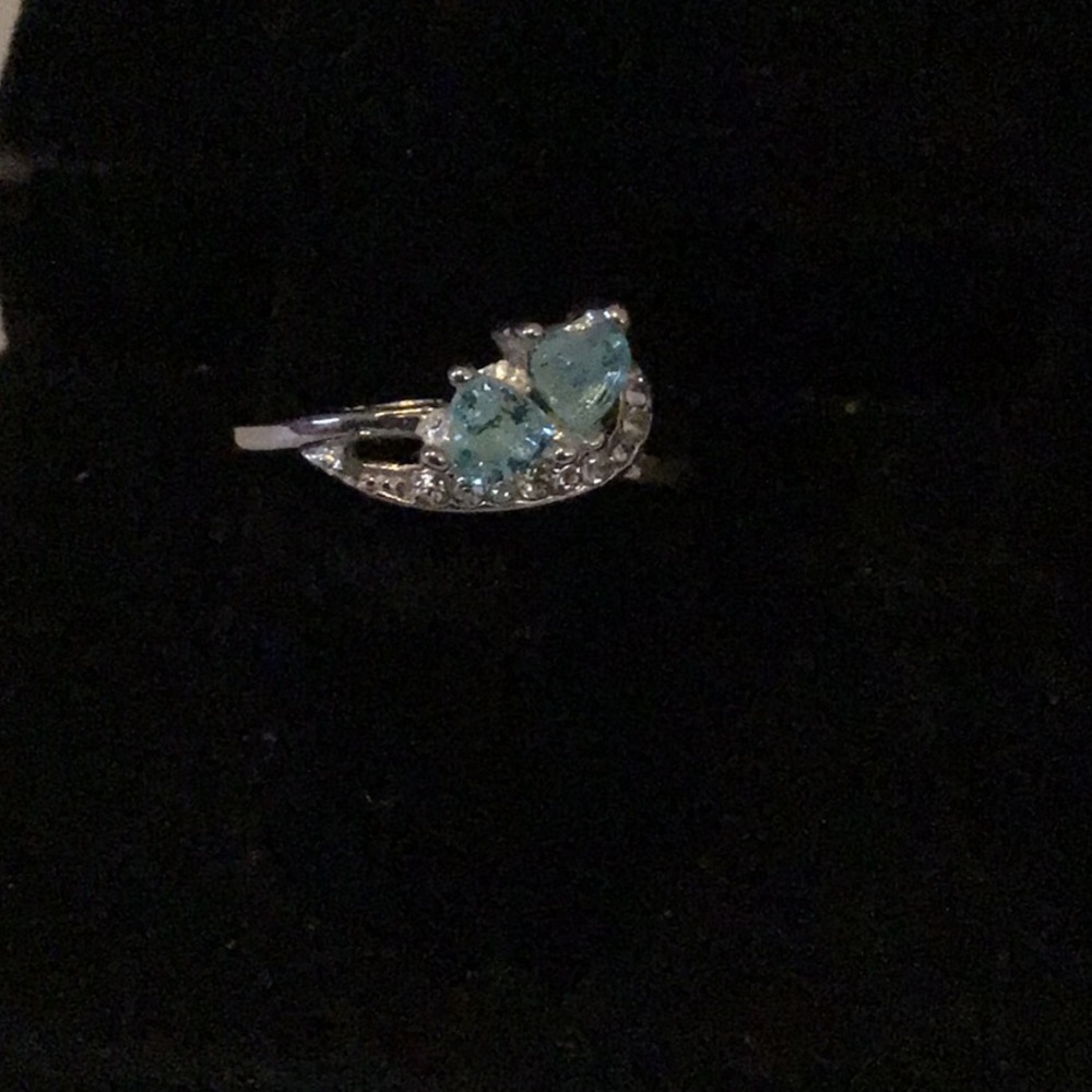 Blue Zircon Ring